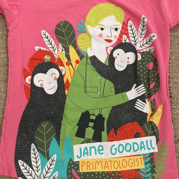 Piccolina Jane Goodall primatologist Tshirt xsmall Pink - Picture 2 of 6